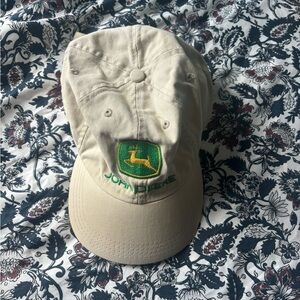 John Deere Kids Cream Cap